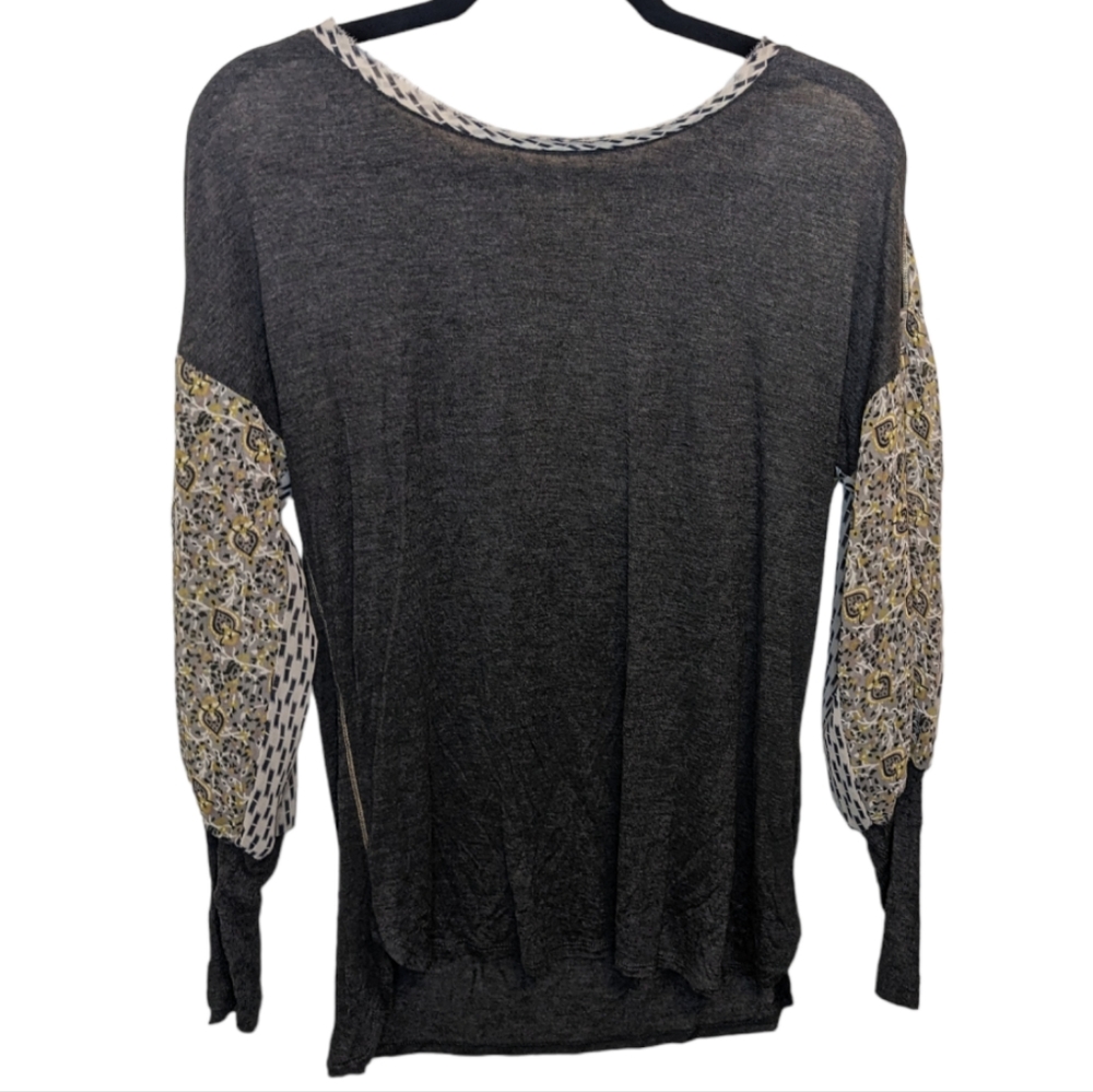 Anthropologie Yellow and Gray Asymmetrical
